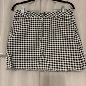 Black and White Checkered Skirt